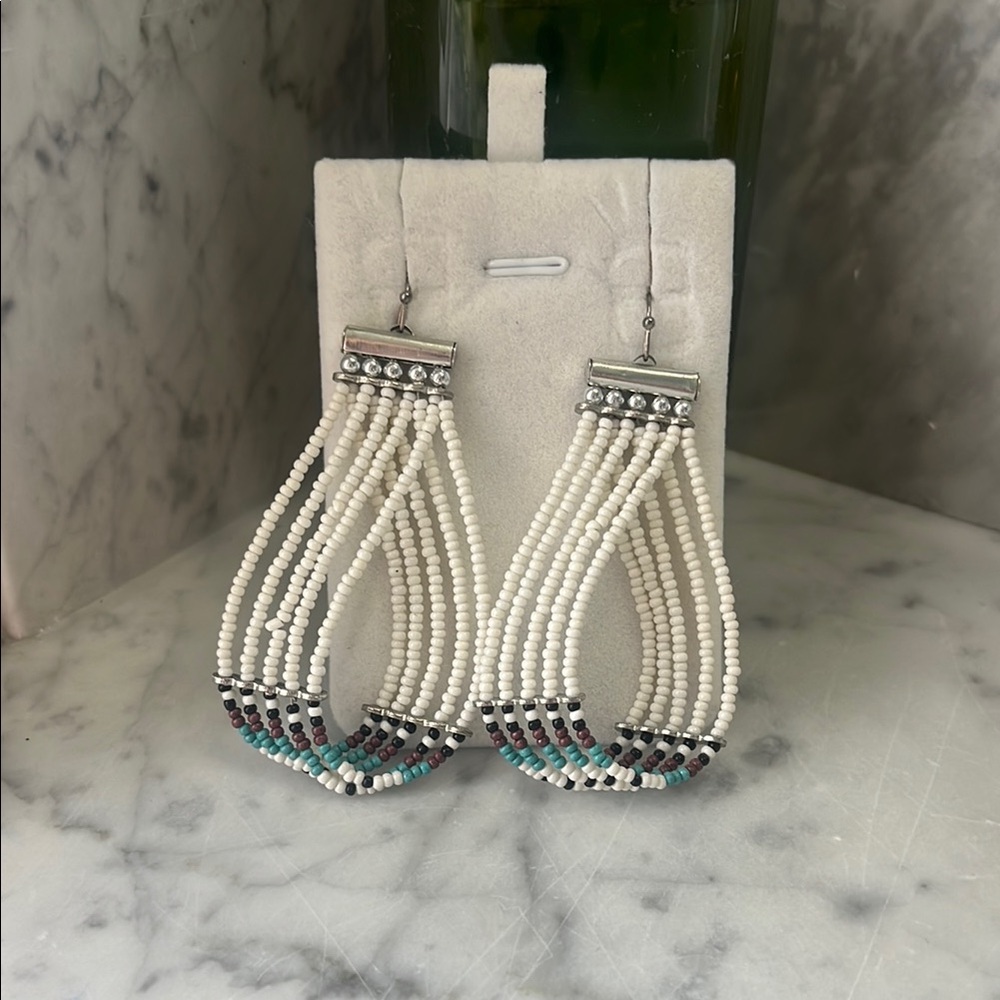 Elegant Beaded Dangle Earrings